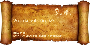 Veintraub Anikó névjegykártya